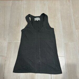 Womens Brochu Walker Green Sleeveless Linen Viscose Tank Top XS